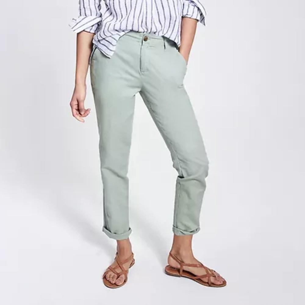 Gap linen Girlfriend Chinos in desert sage sz 2
